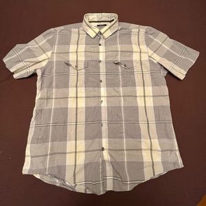 Alfani Short Sleeve Button Down Shirt